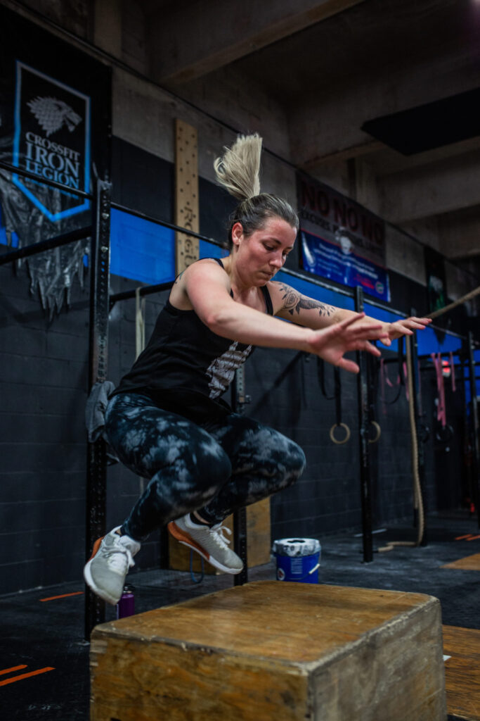 Athlete performing explosive power training during sports performance programming at Iron Legion in Ocala FL